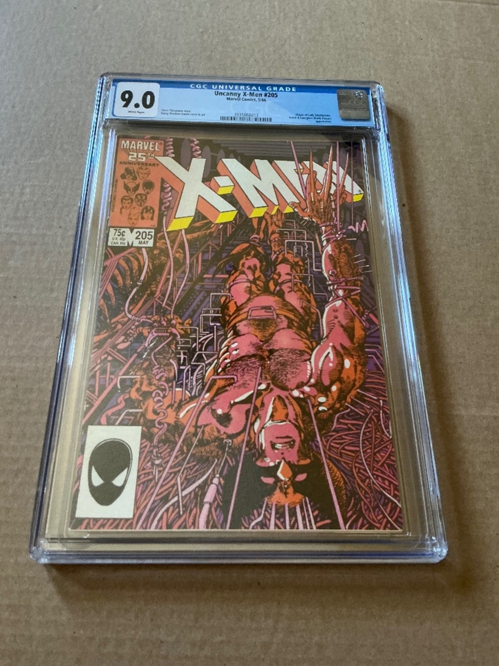 Uncanny X-Men 205 CGC 9.0 Origin Lady Deathstrike Barry Windsor-Smith 1986